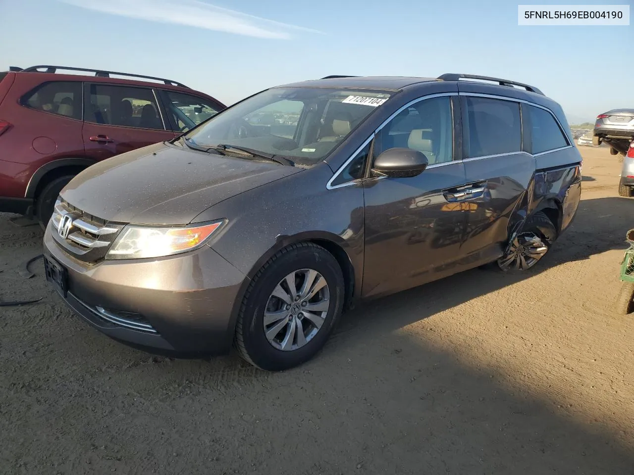 2014 Honda Odyssey Exl VIN: 5FNRL5H69EB004190 Lot: 71207104