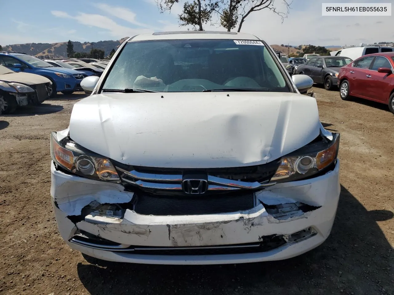 2014 Honda Odyssey Exl VIN: 5FNRL5H61EB055635 Lot: 72000044