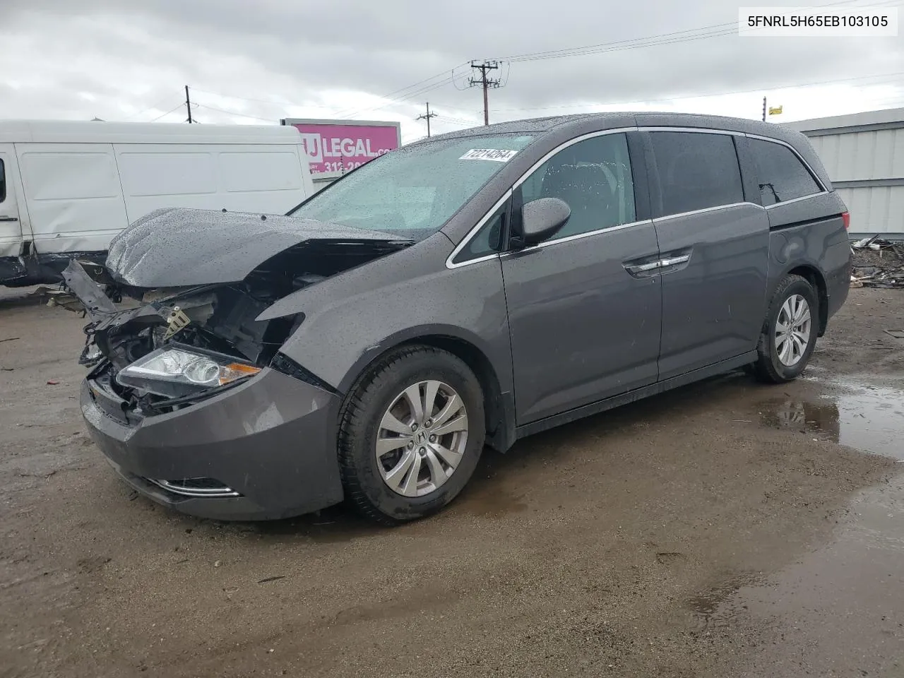 2014 Honda Odyssey Exl VIN: 5FNRL5H65EB103105 Lot: 72214264