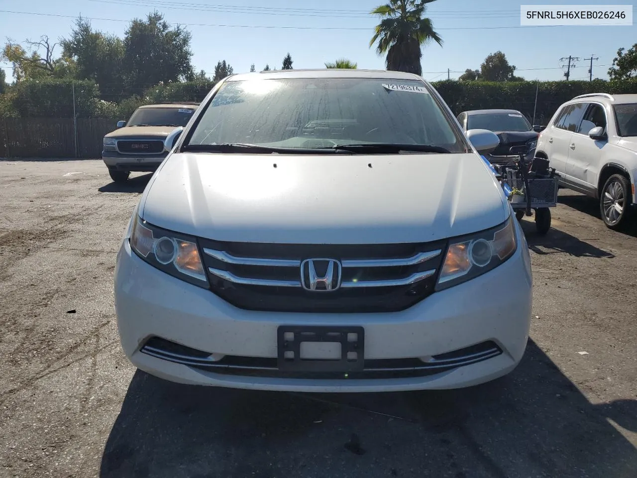 5FNRL5H6XEB026246 2014 Honda Odyssey Exl