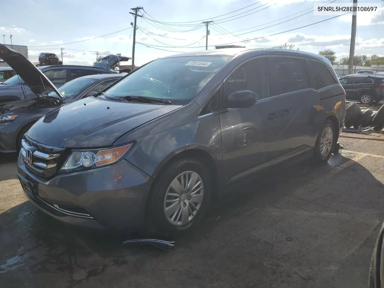 5FNRL5H28EB108697 2014 Honda Odyssey Lx