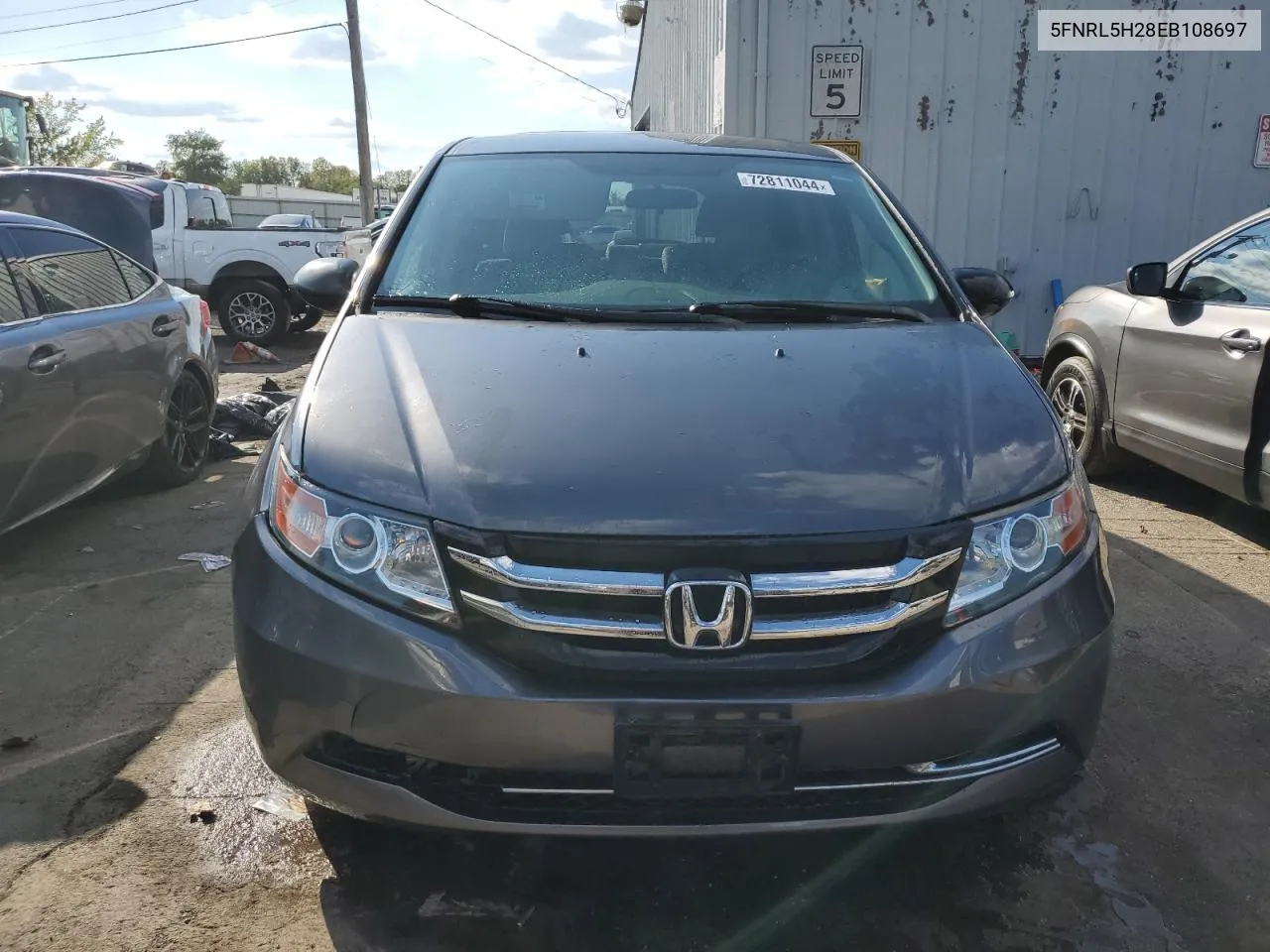 5FNRL5H28EB108697 2014 Honda Odyssey Lx