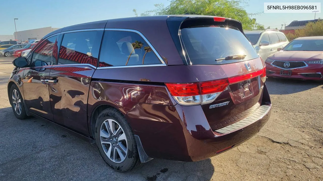 2014 Honda Odyssey Touring VIN: 5FNRL5H98EB096581 Lot: 73164634