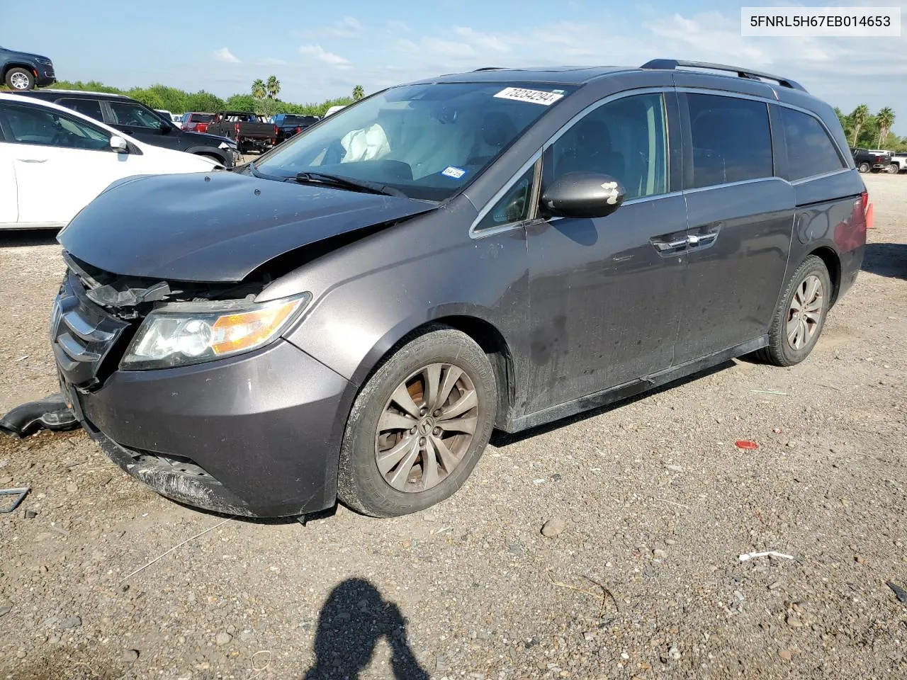 2014 Honda Odyssey Exl VIN: 5FNRL5H67EB014653 Lot: 73234294