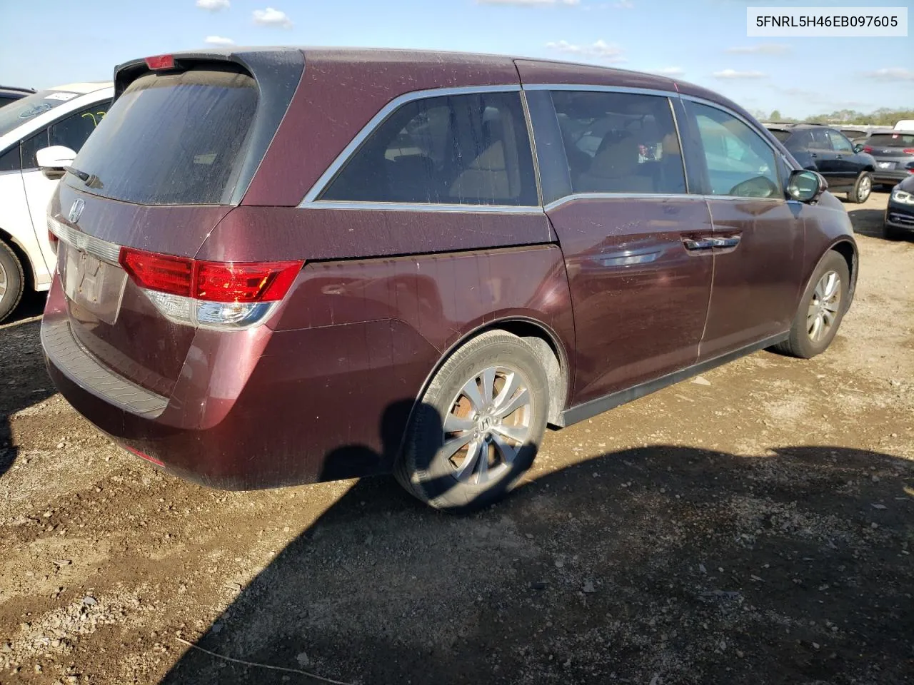 2014 Honda Odyssey Ex VIN: 5FNRL5H46EB097605 Lot: 73322924