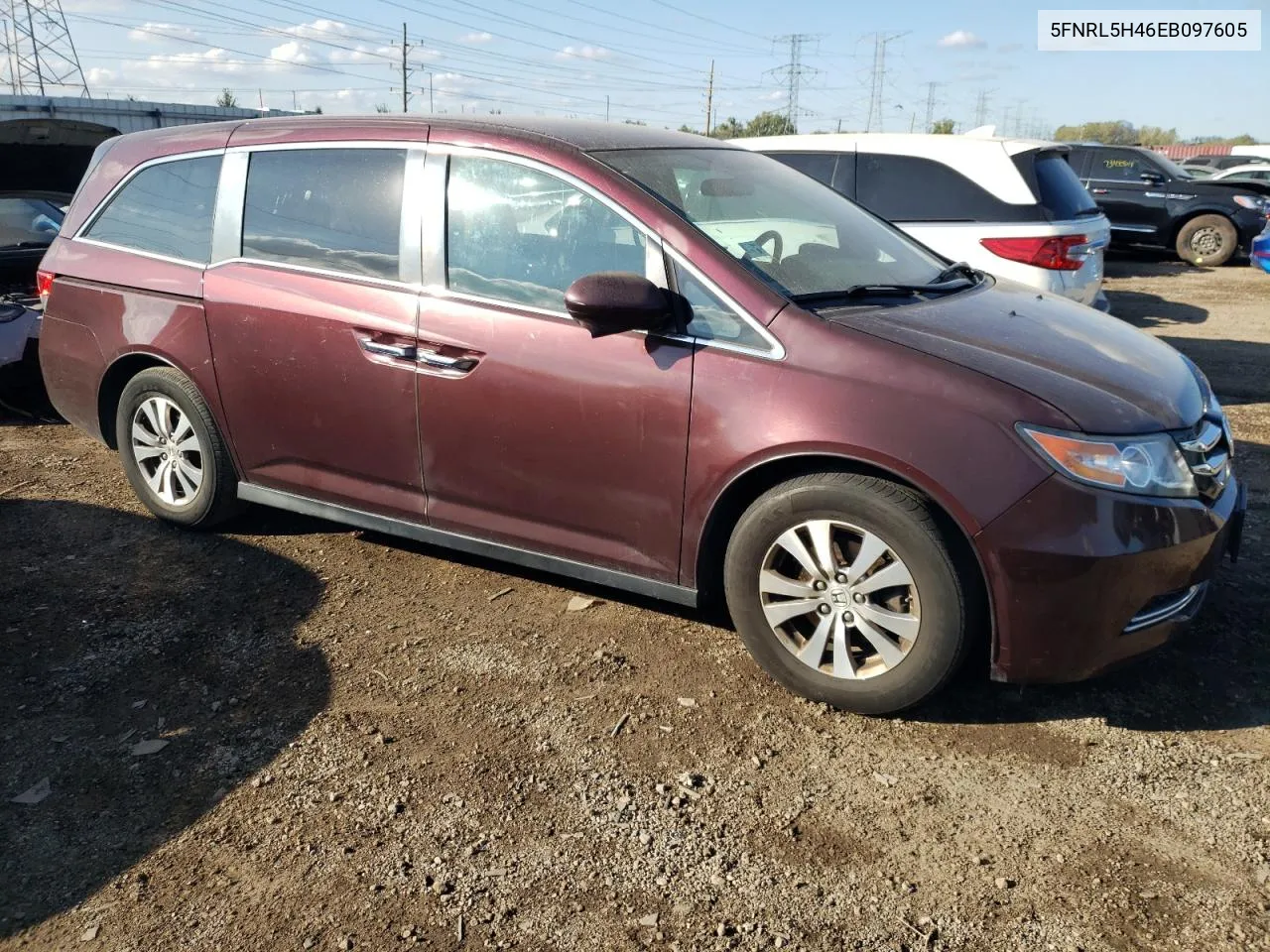 5FNRL5H46EB097605 2014 Honda Odyssey Ex