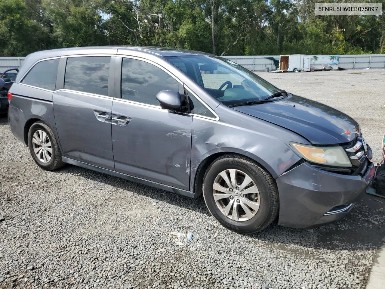 2014 Honda Odyssey Exl VIN: 5FNRL5H60EB075097 Lot: 73468924