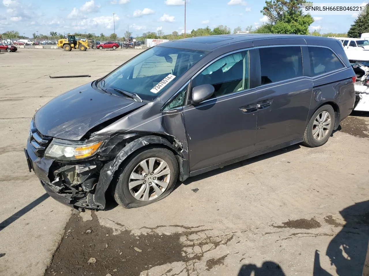 2014 Honda Odyssey Exl VIN: 5FNRL5H66EB046221 Lot: 73476514