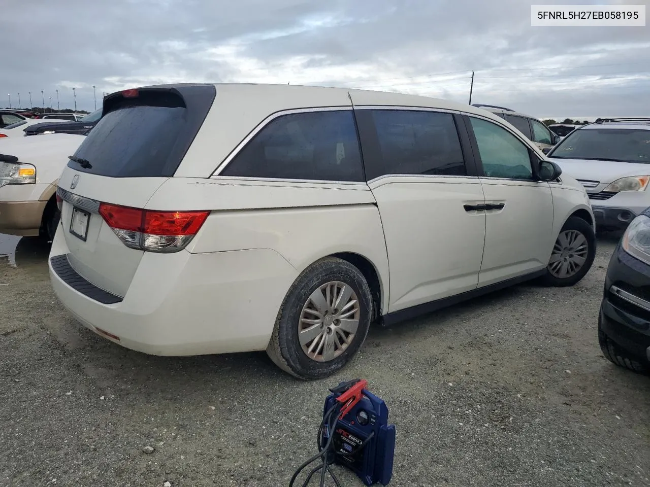 2014 Honda Odyssey Lx VIN: 5FNRL5H27EB058195 Lot: 74630274