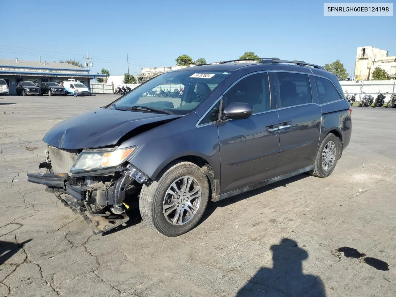 2014 Honda Odyssey Exl VIN: 5FNRL5H60EB124198 Lot: 74797624