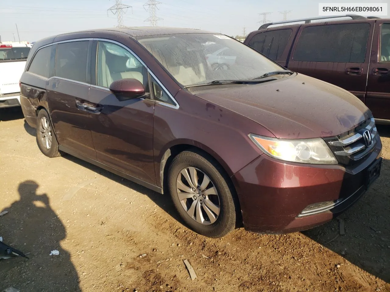 2014 Honda Odyssey Exl VIN: 5FNRL5H66EB098061 Lot: 75262044