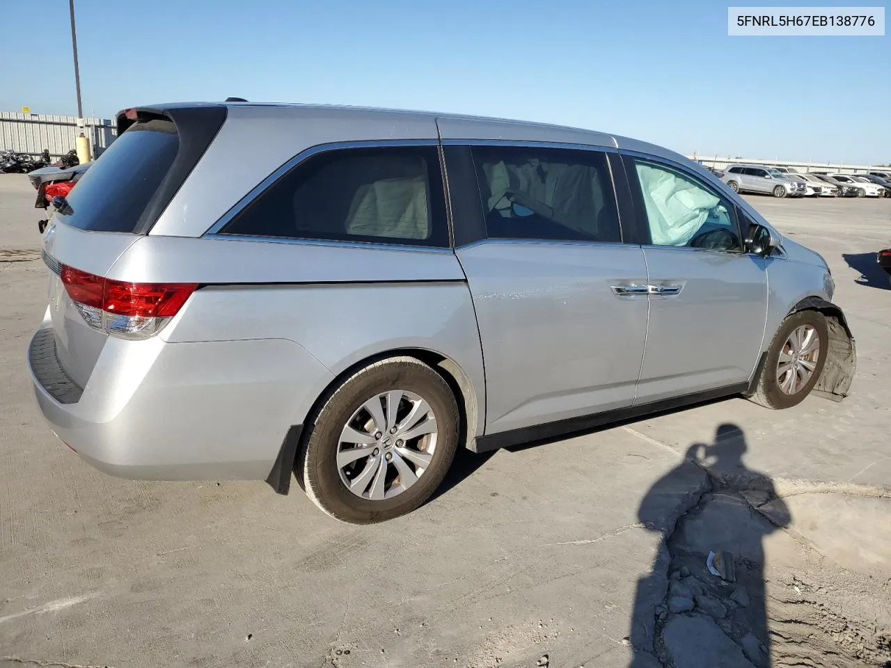 2014 Honda Odyssey Exl VIN: 5FNRL5H67EB138776 Lot: 76628004