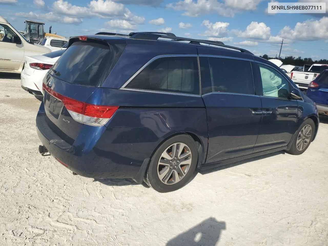 5FNRL5H98EB077111 2014 Honda Odyssey Touring