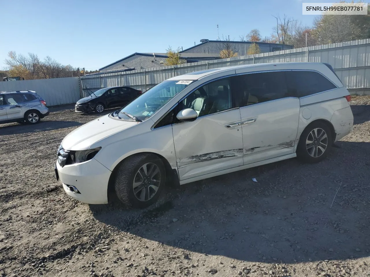 2014 Honda Odyssey Touring VIN: 5FNRL5H99EB077781 Lot: 77467334