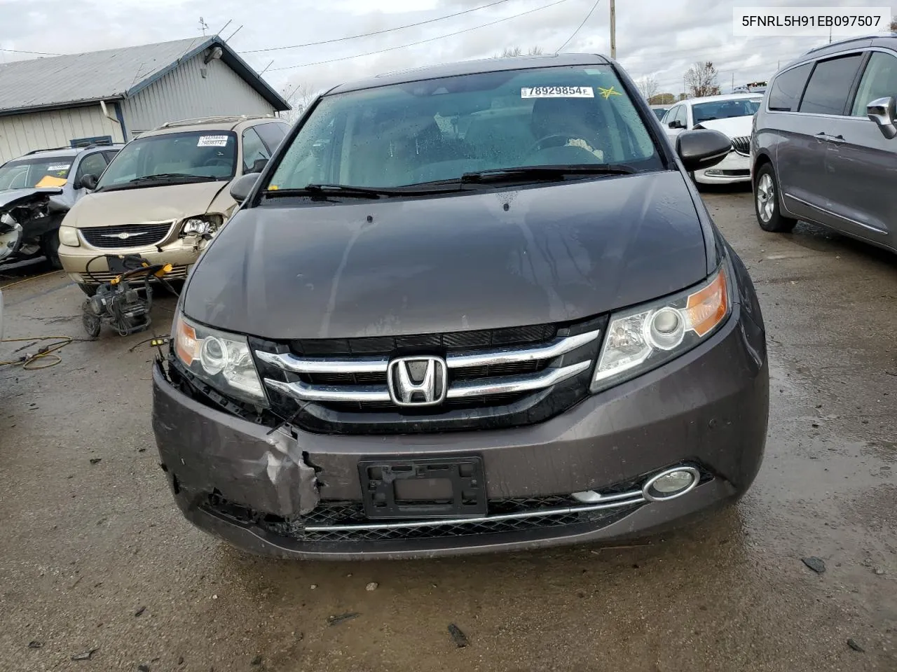 2014 Honda Odyssey Touring VIN: 5FNRL5H91EB097507 Lot: 78929854