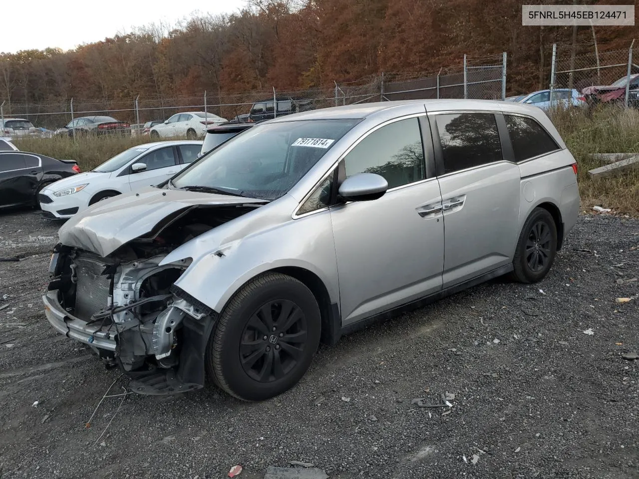 2014 Honda Odyssey Ex VIN: 5FNRL5H45EB124471 Lot: 79171814