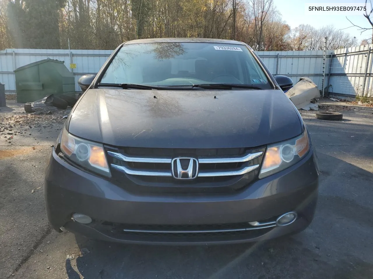 2014 Honda Odyssey Touring VIN: 5FNRL5H93EB097475 Lot: 79336284