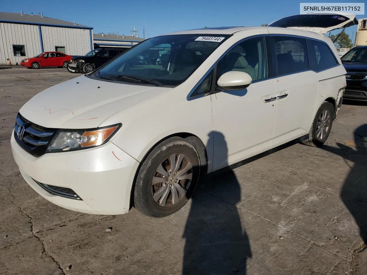 2014 Honda Odyssey Exl VIN: 5FNRL5H67EB117152 Lot: 79403744