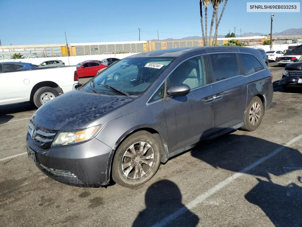 2014 Honda Odyssey Exl VIN: 5FNRL5H69EB033253 Lot: 79534244