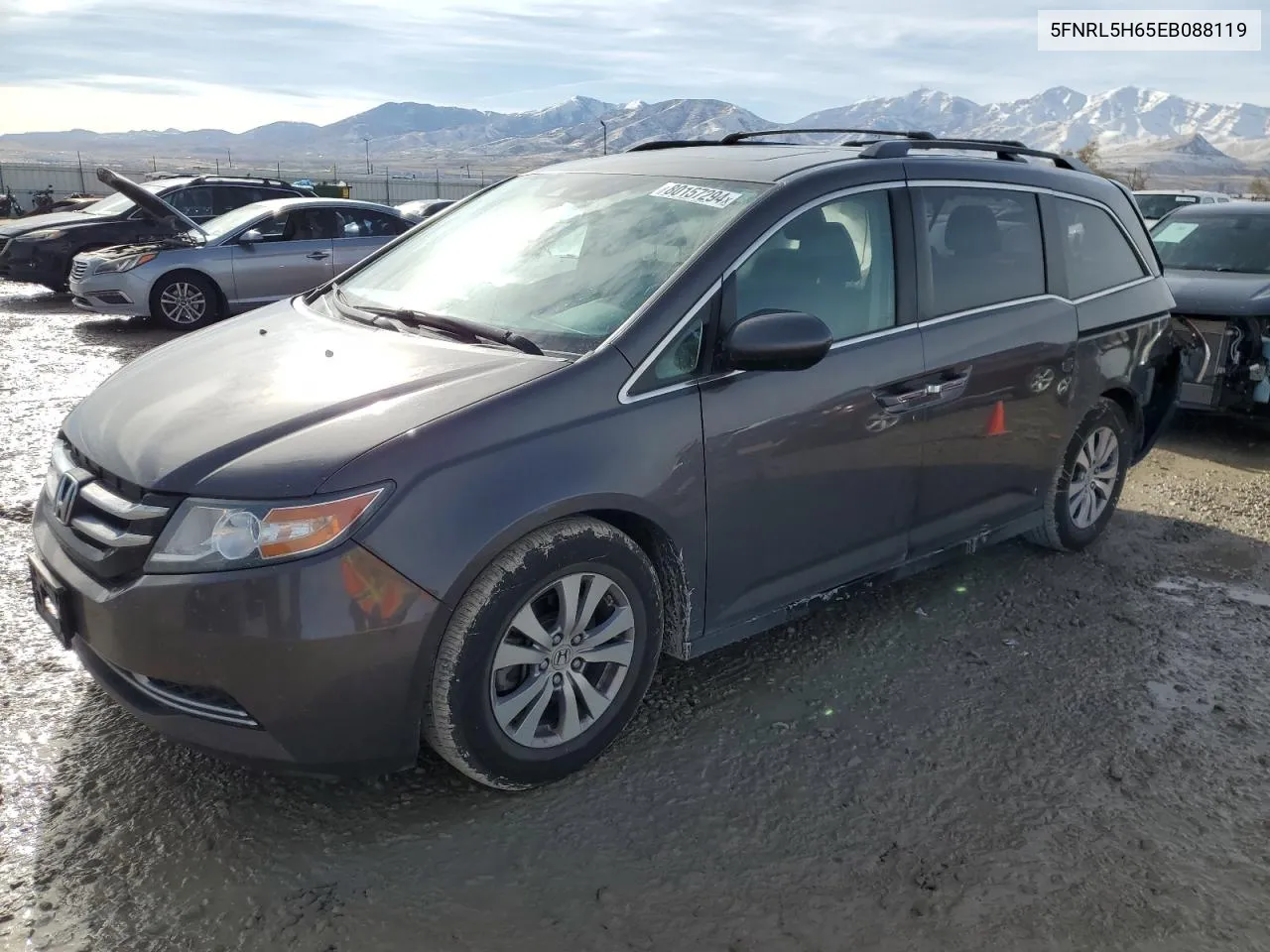 2014 Honda Odyssey Exl VIN: 5FNRL5H65EB088119 Lot: 80157294