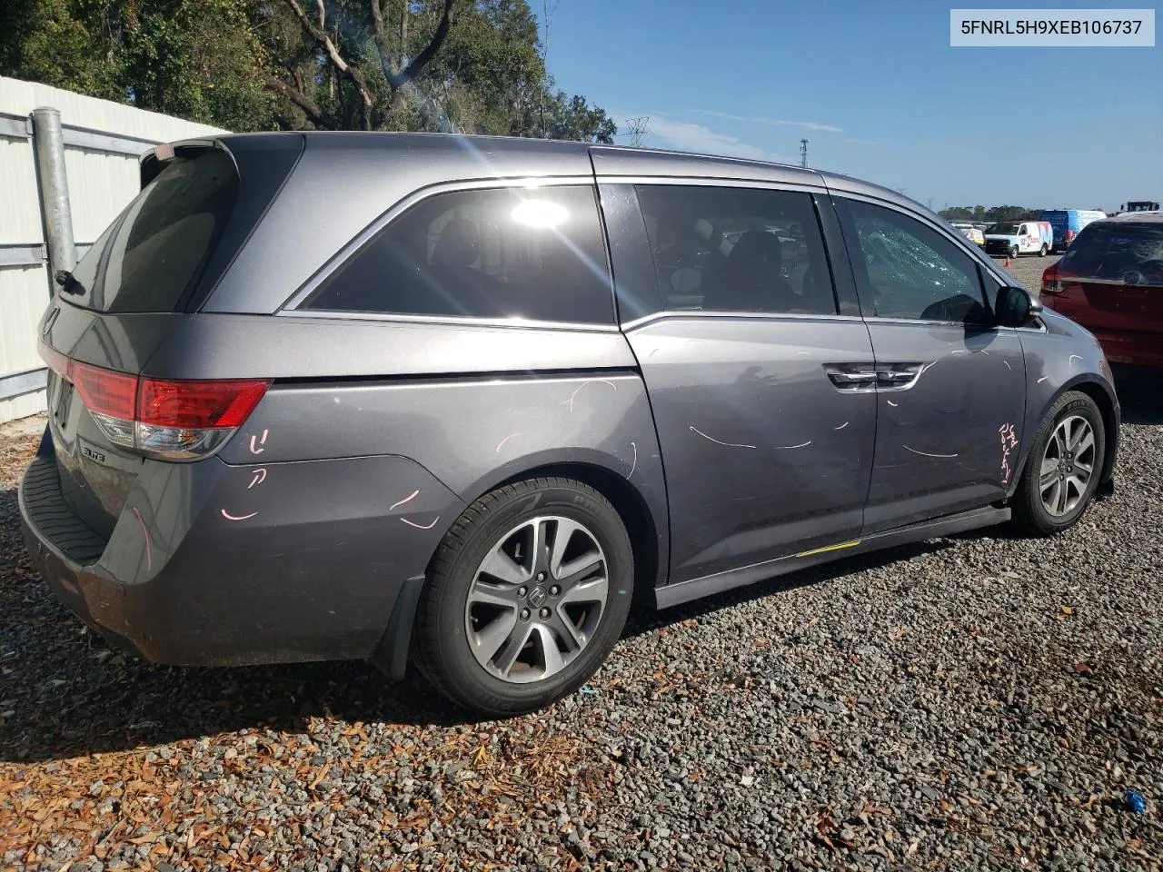 2014 Honda Odyssey Touring VIN: 5FNRL5H9XEB106737 Lot: 80736884