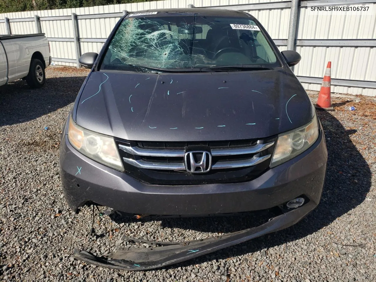 2014 Honda Odyssey Touring VIN: 5FNRL5H9XEB106737 Lot: 80736884