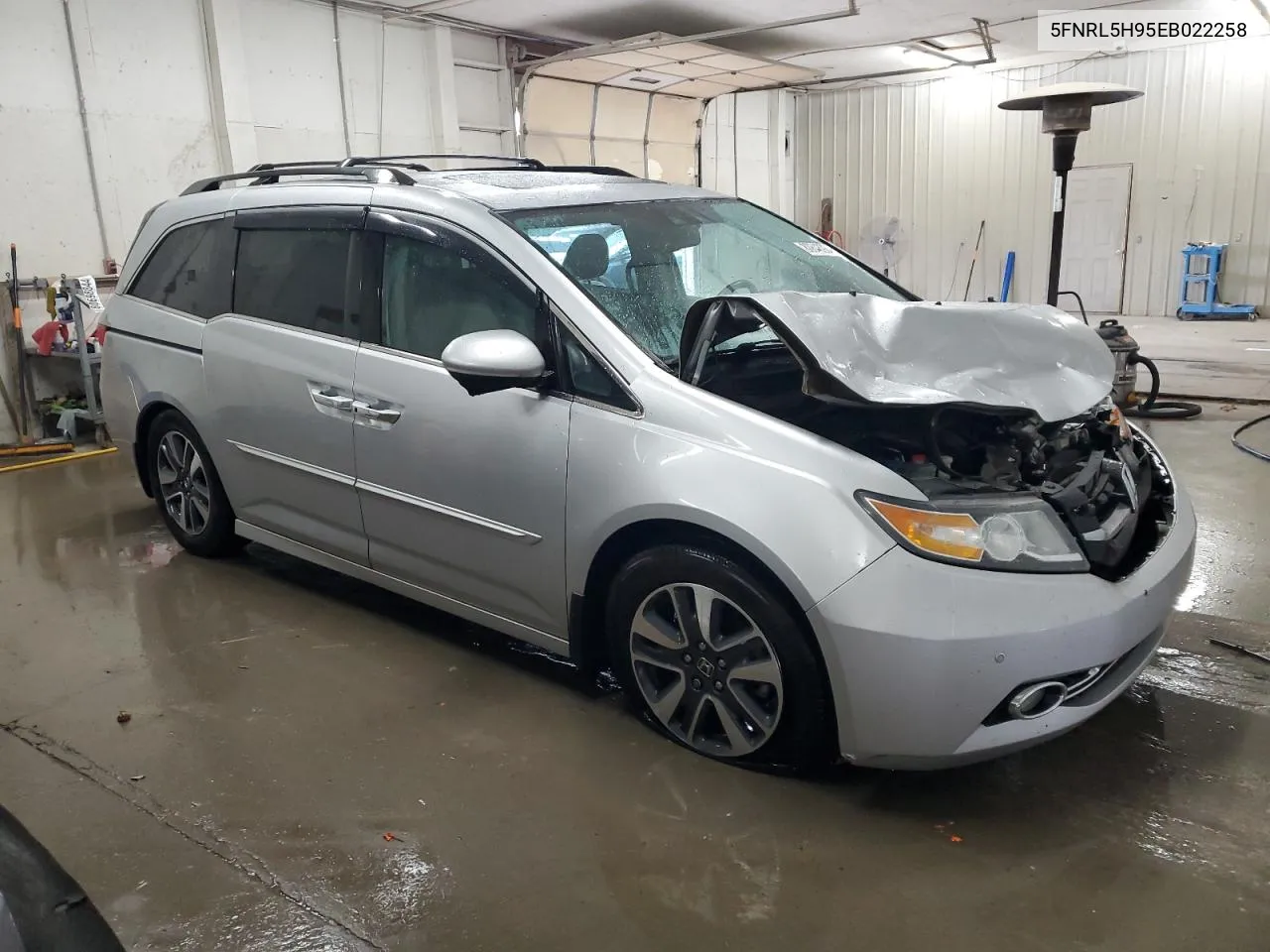 2014 Honda Odyssey Touring VIN: 5FNRL5H95EB022258 Lot: 80848924