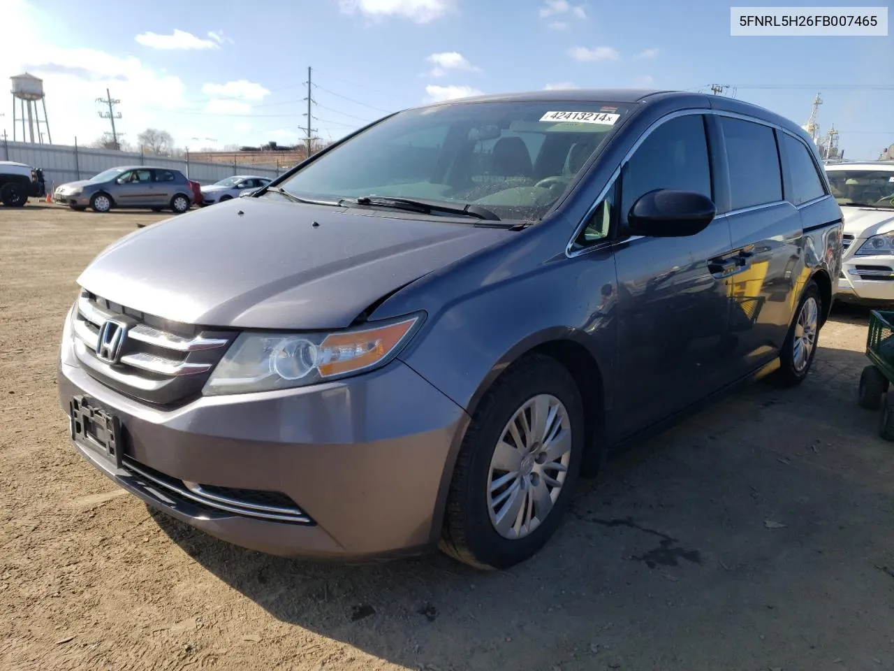 2015 Honda Odyssey Lx VIN: 5FNRL5H26FB007465 Lot: 42413214