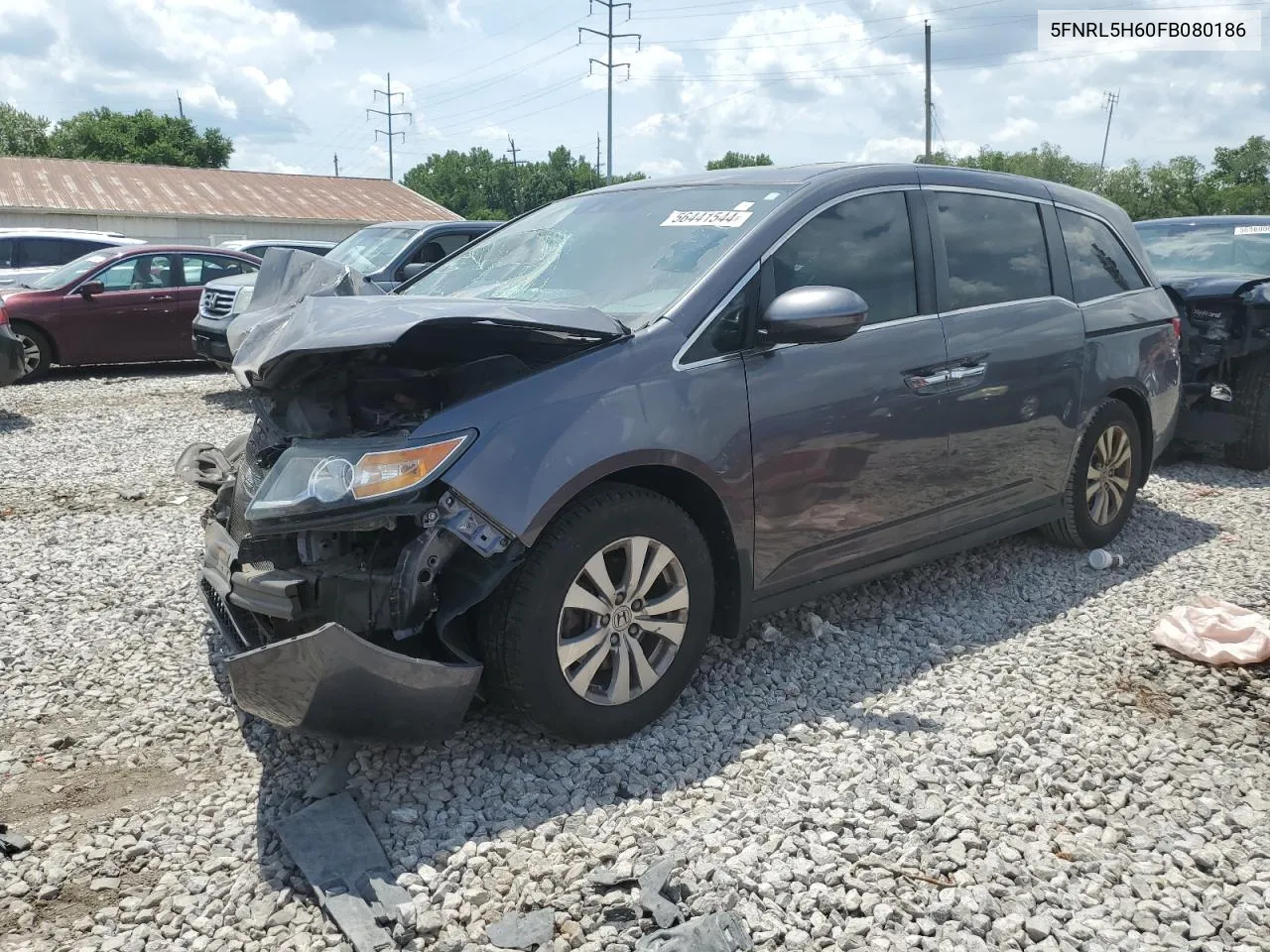 2015 Honda Odyssey Exl VIN: 5FNRL5H60FB080186 Lot: 56441544