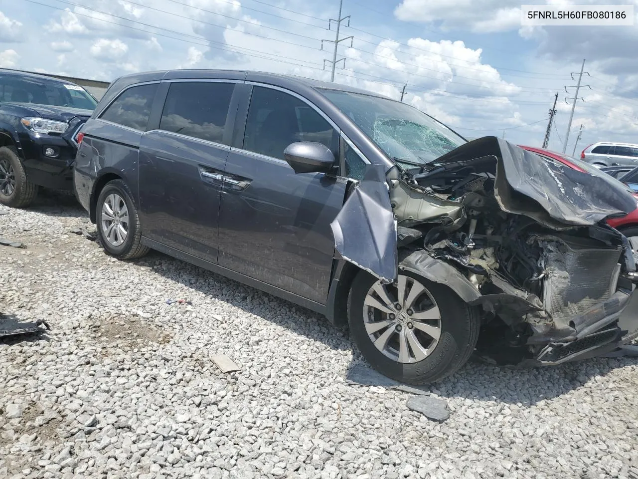 2015 Honda Odyssey Exl VIN: 5FNRL5H60FB080186 Lot: 56441544