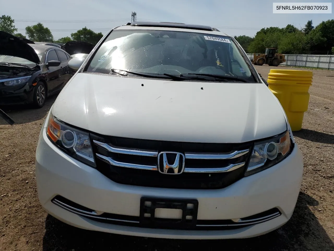 5FNRL5H62FB070923 2015 Honda Odyssey Exl