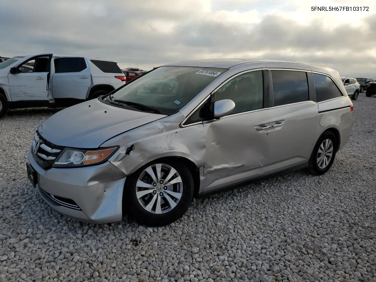 2015 Honda Odyssey Exl VIN: 5FNRL5H67FB103172 Lot: 60761054