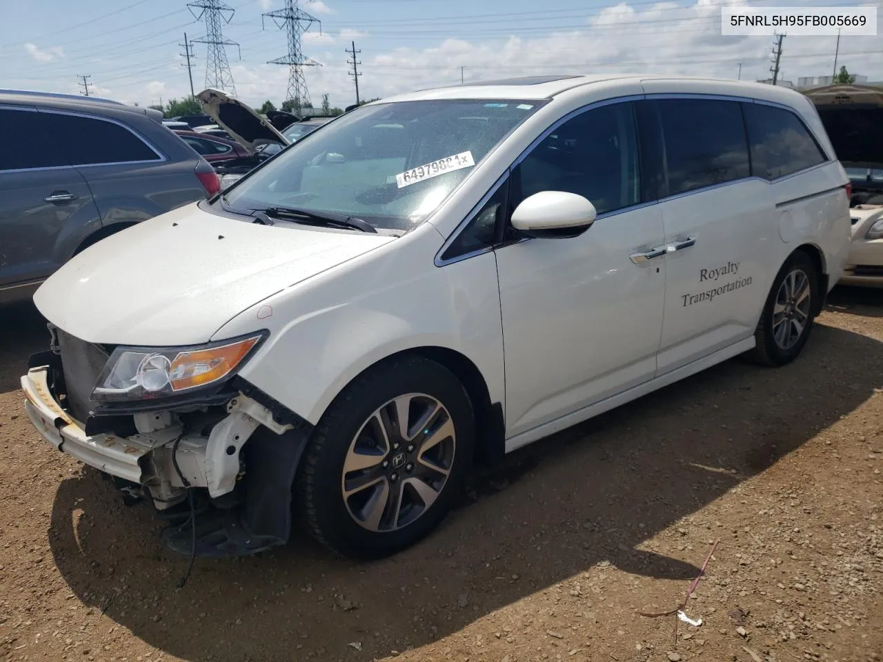 2015 Honda Odyssey Touring VIN: 5FNRL5H95FB005669 Lot: 64979884