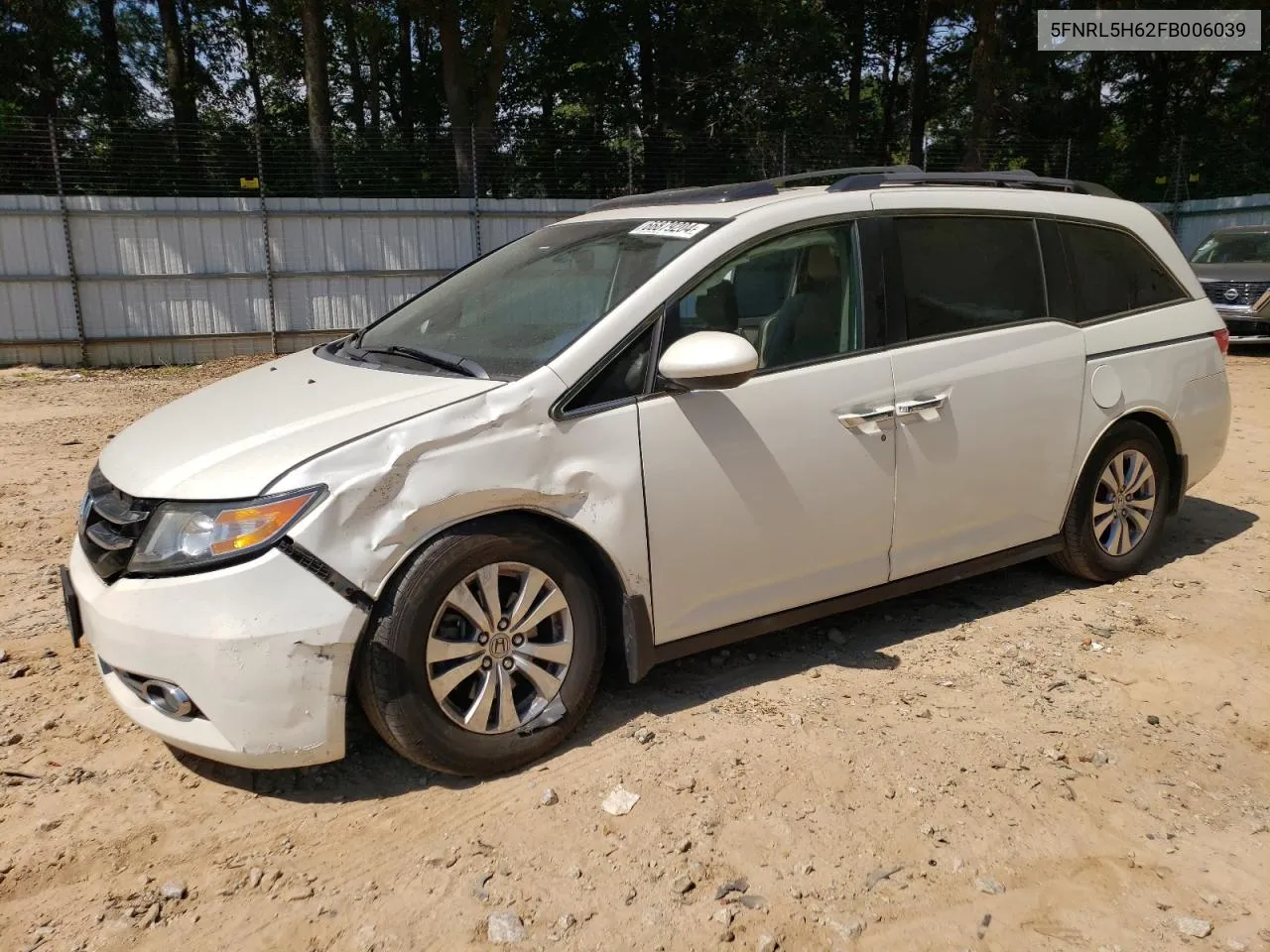 2015 Honda Odyssey Exl VIN: 5FNRL5H62FB006039 Lot: 66879204