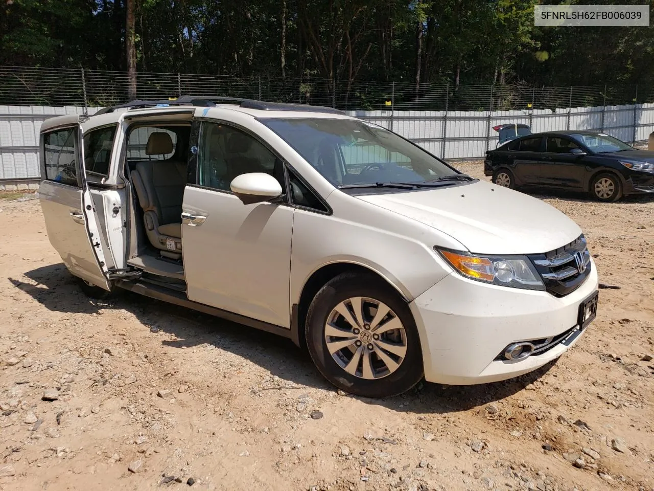 2015 Honda Odyssey Exl VIN: 5FNRL5H62FB006039 Lot: 66879204