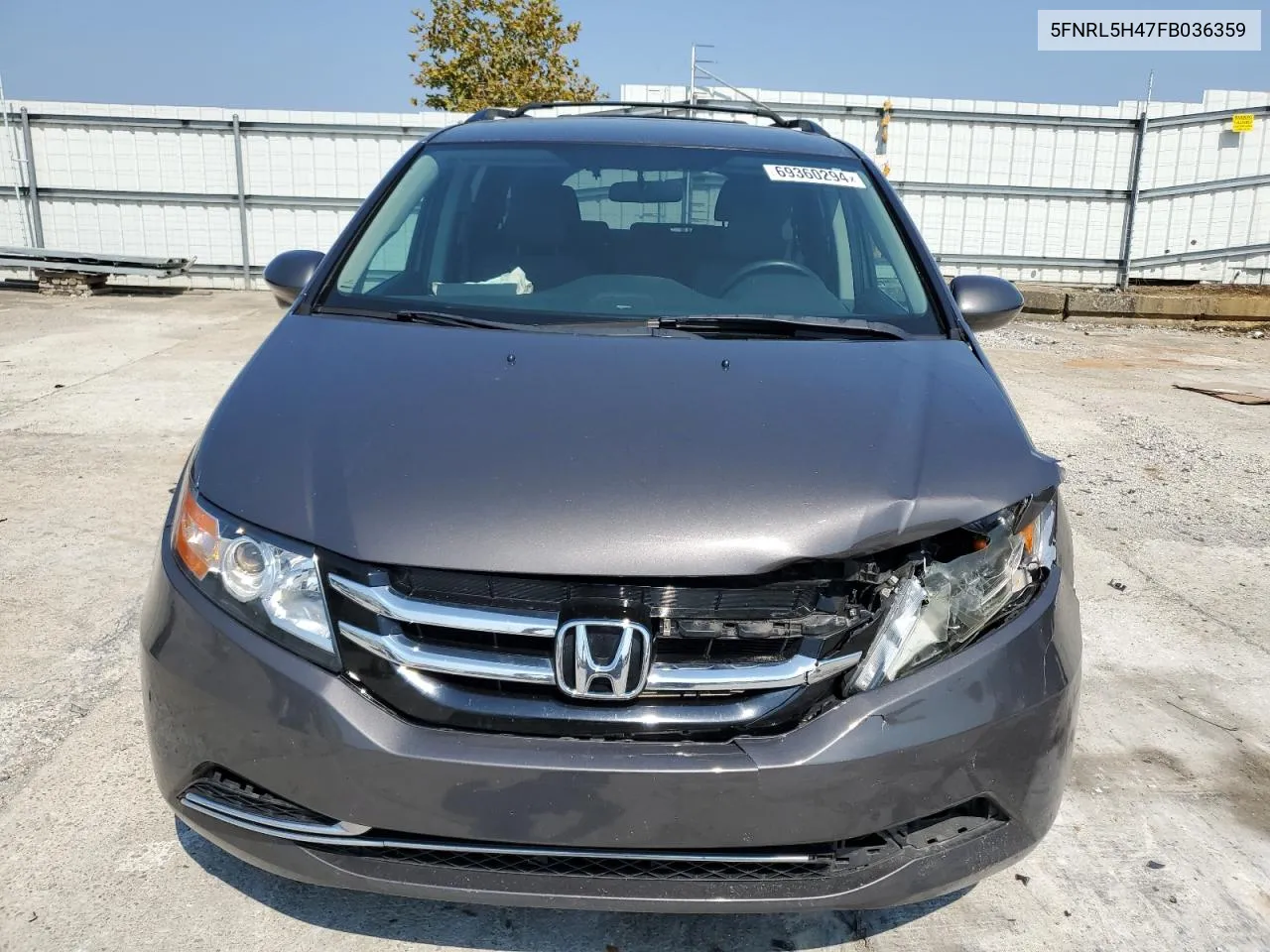 2015 Honda Odyssey Ex VIN: 5FNRL5H47FB036359 Lot: 69360294