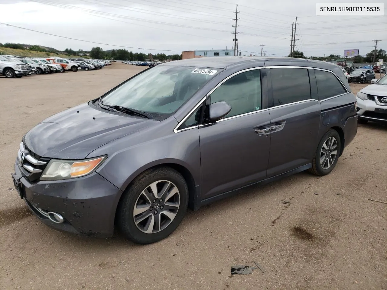 5FNRL5H98FB115535 2015 Honda Odyssey Touring