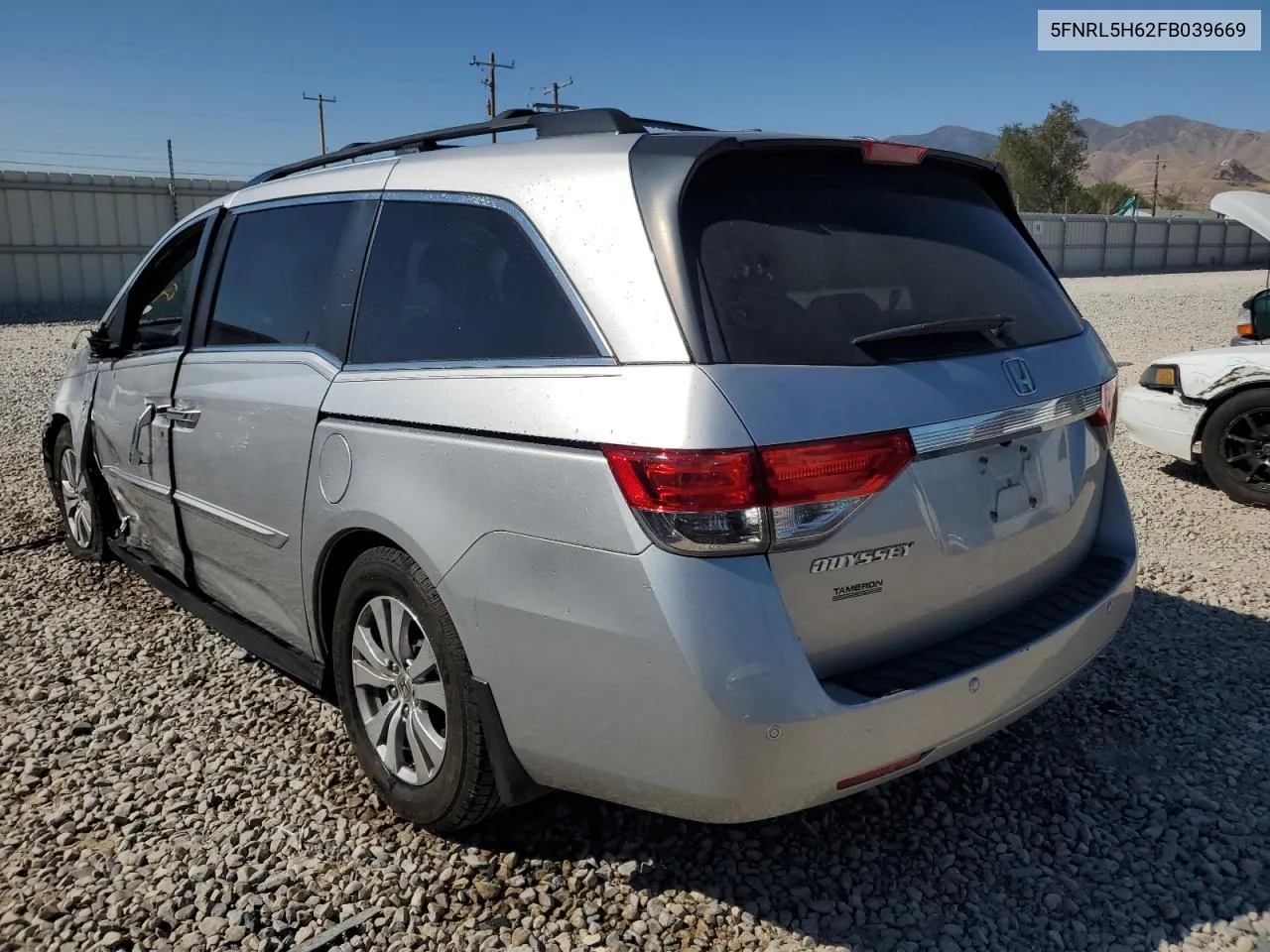 2015 Honda Odyssey Exl VIN: 5FNRL5H62FB039669 Lot: 69397104