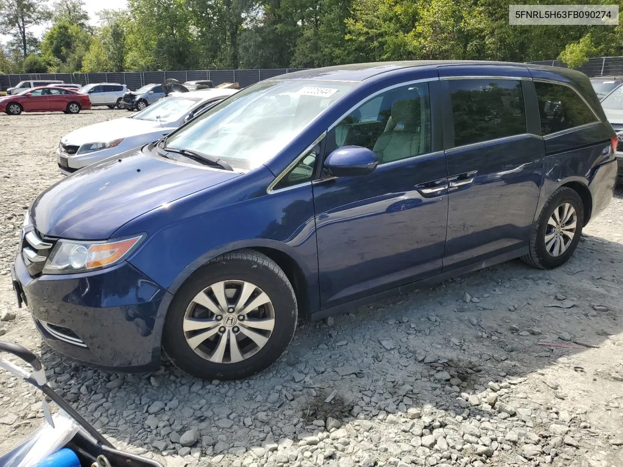 2015 Honda Odyssey Exl VIN: 5FNRL5H63FB090274 Lot: 70225544