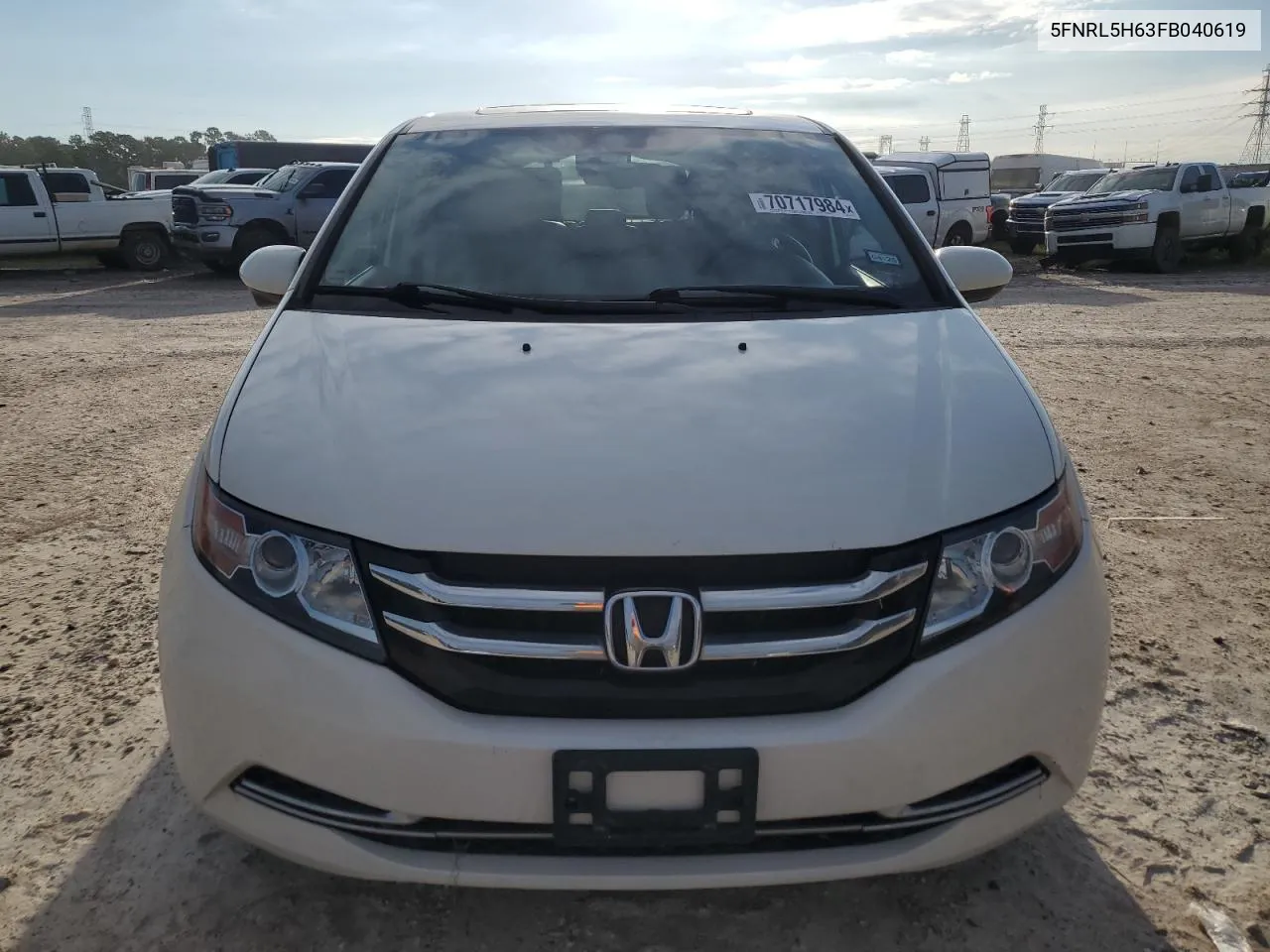 5FNRL5H63FB040619 2015 Honda Odyssey Exl