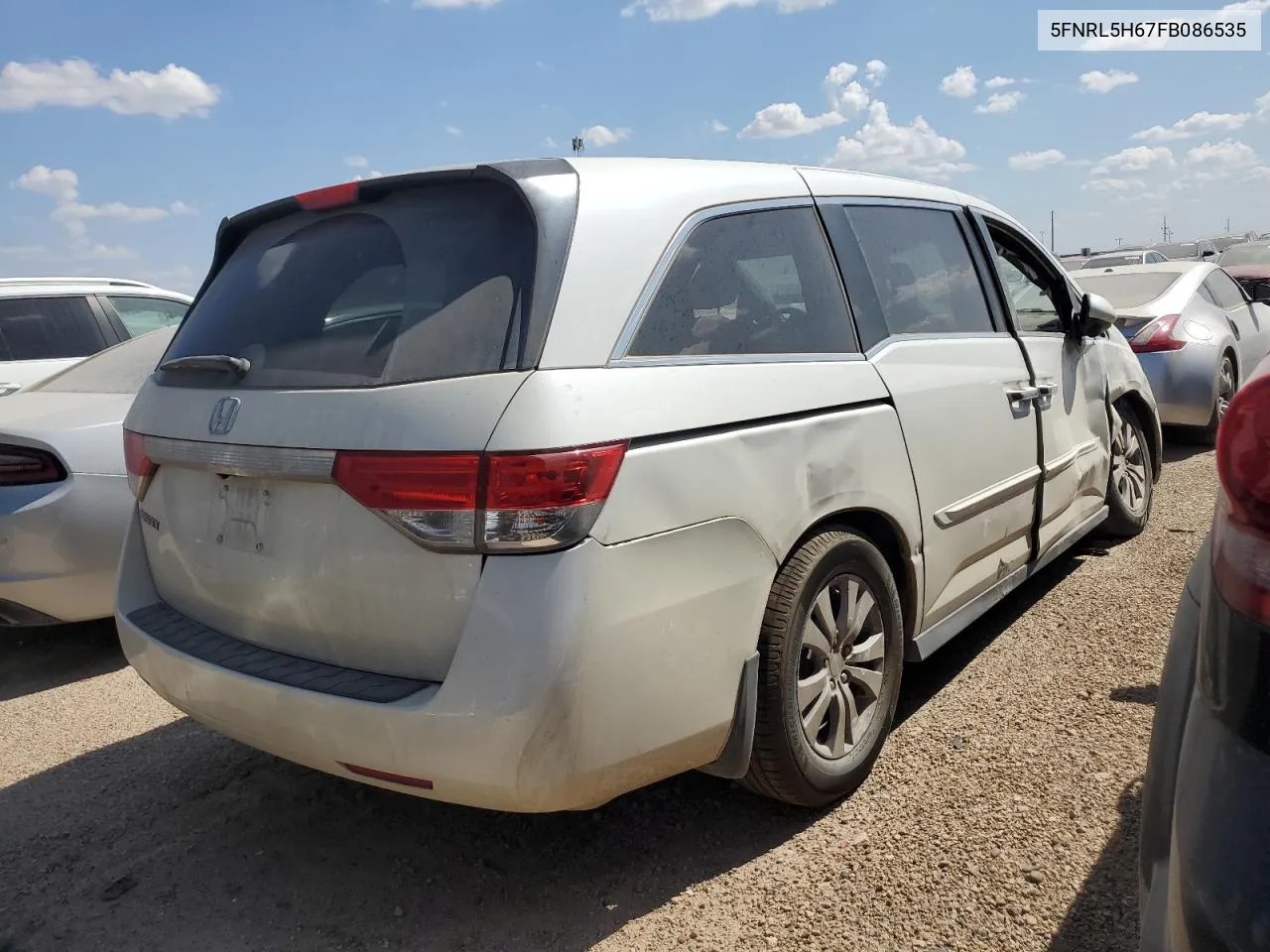 5FNRL5H67FB086535 2015 Honda Odyssey Exl