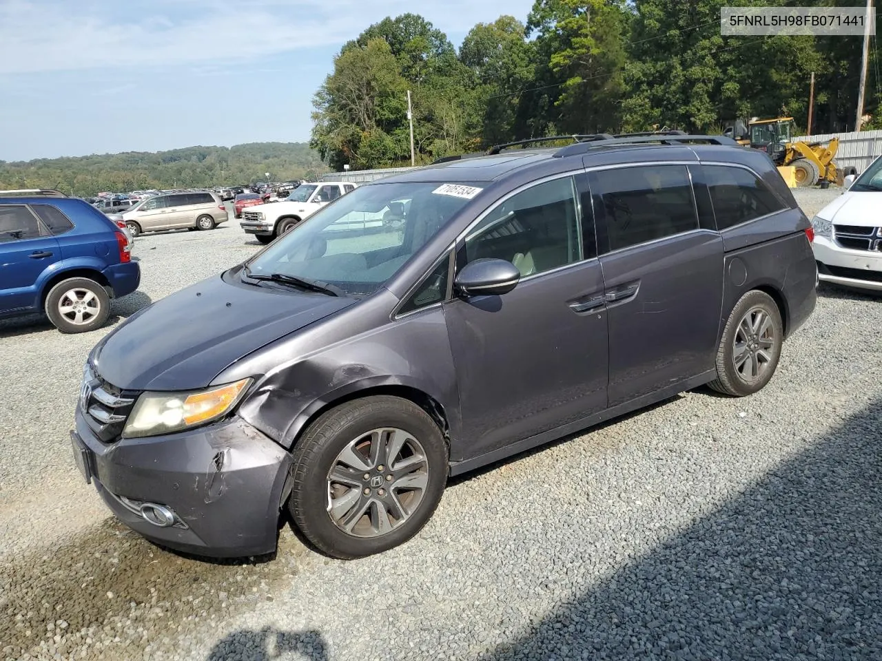 2015 Honda Odyssey Touring VIN: 5FNRL5H98FB071441 Lot: 71051534