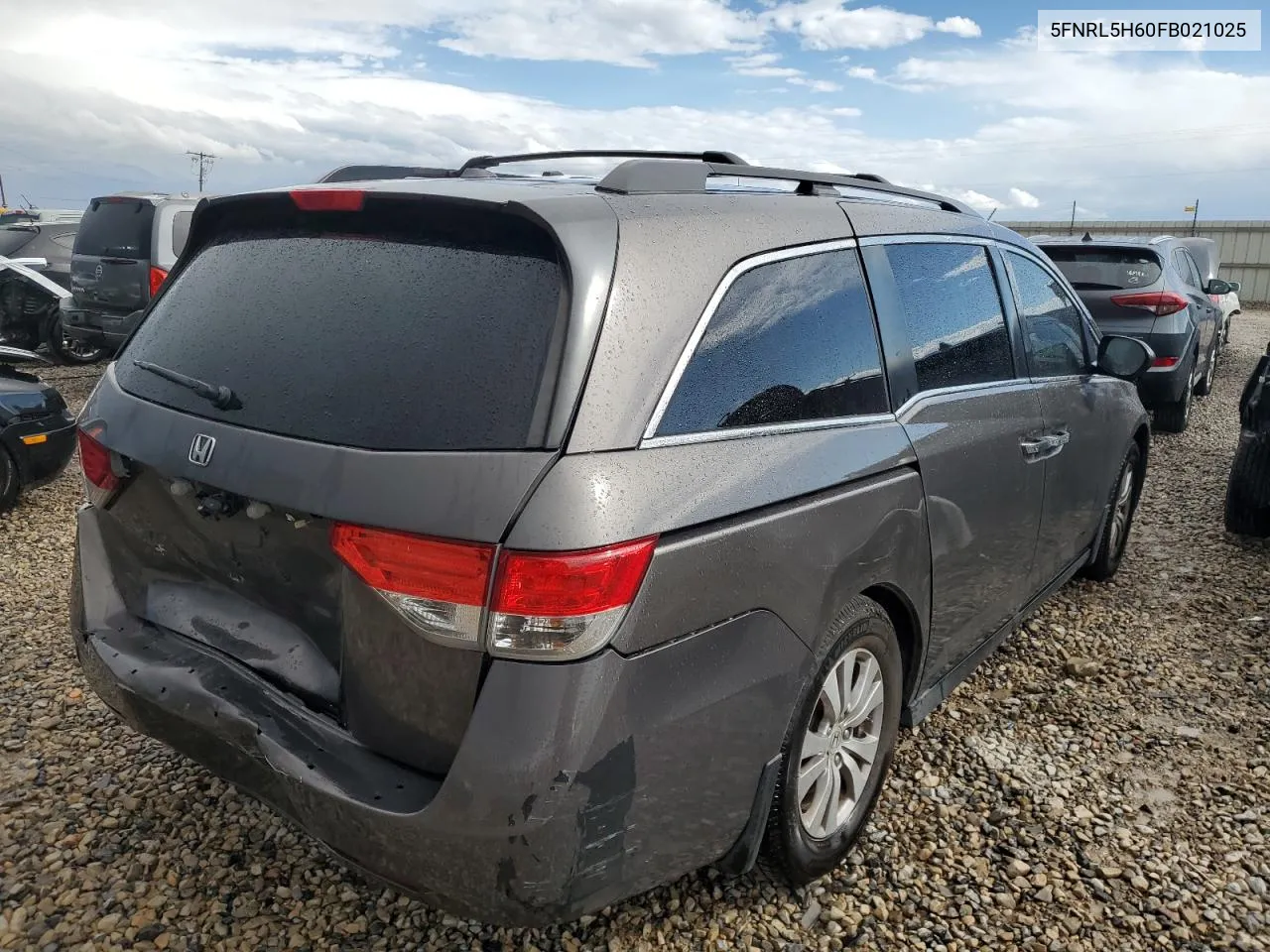 2015 Honda Odyssey Exl VIN: 5FNRL5H60FB021025 Lot: 71368704