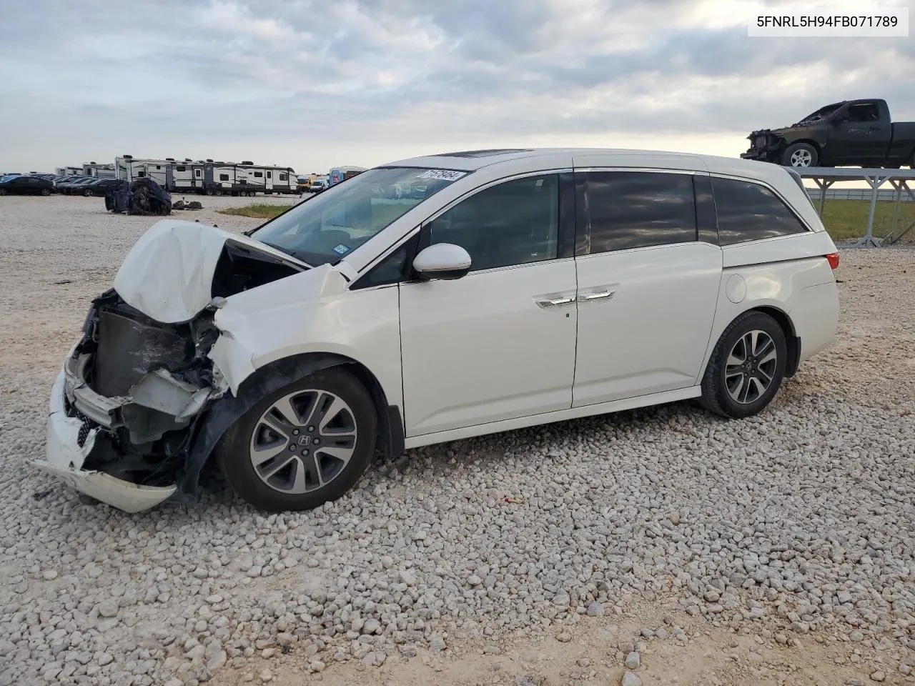 2015 Honda Odyssey Touring VIN: 5FNRL5H94FB071789 Lot: 71578464