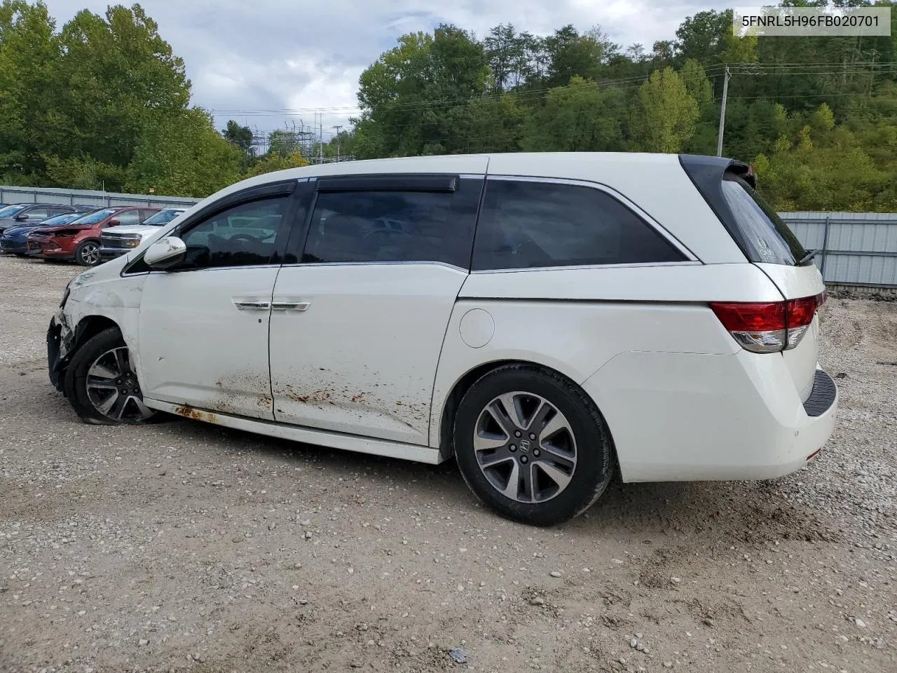 2015 Honda Odyssey Touring VIN: 5FNRL5H96FB020701 Lot: 71647234