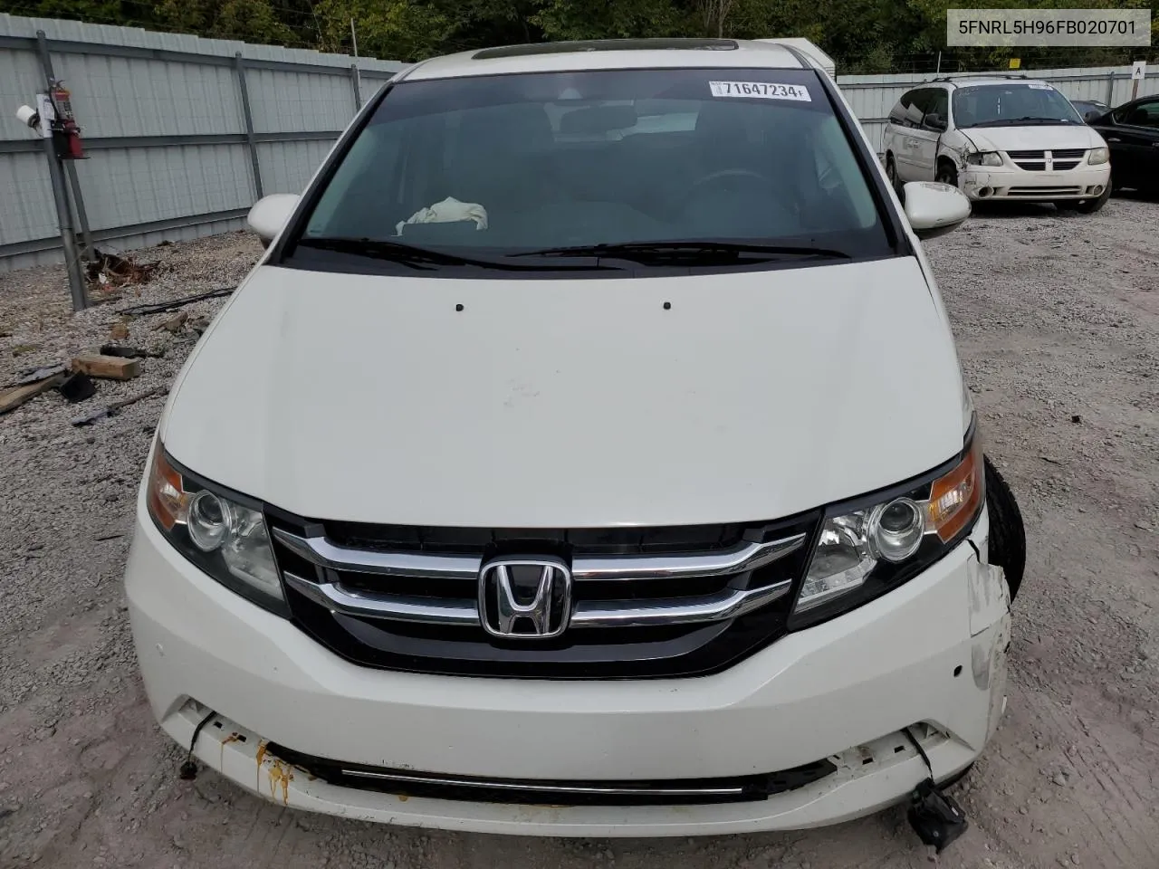 5FNRL5H96FB020701 2015 Honda Odyssey Touring