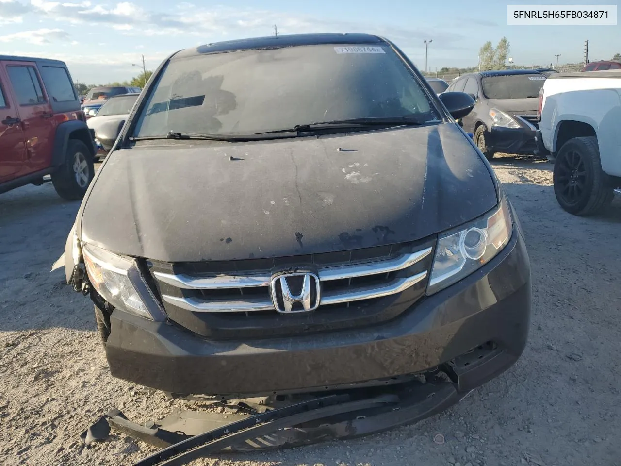 5FNRL5H65FB034871 2015 Honda Odyssey Exl