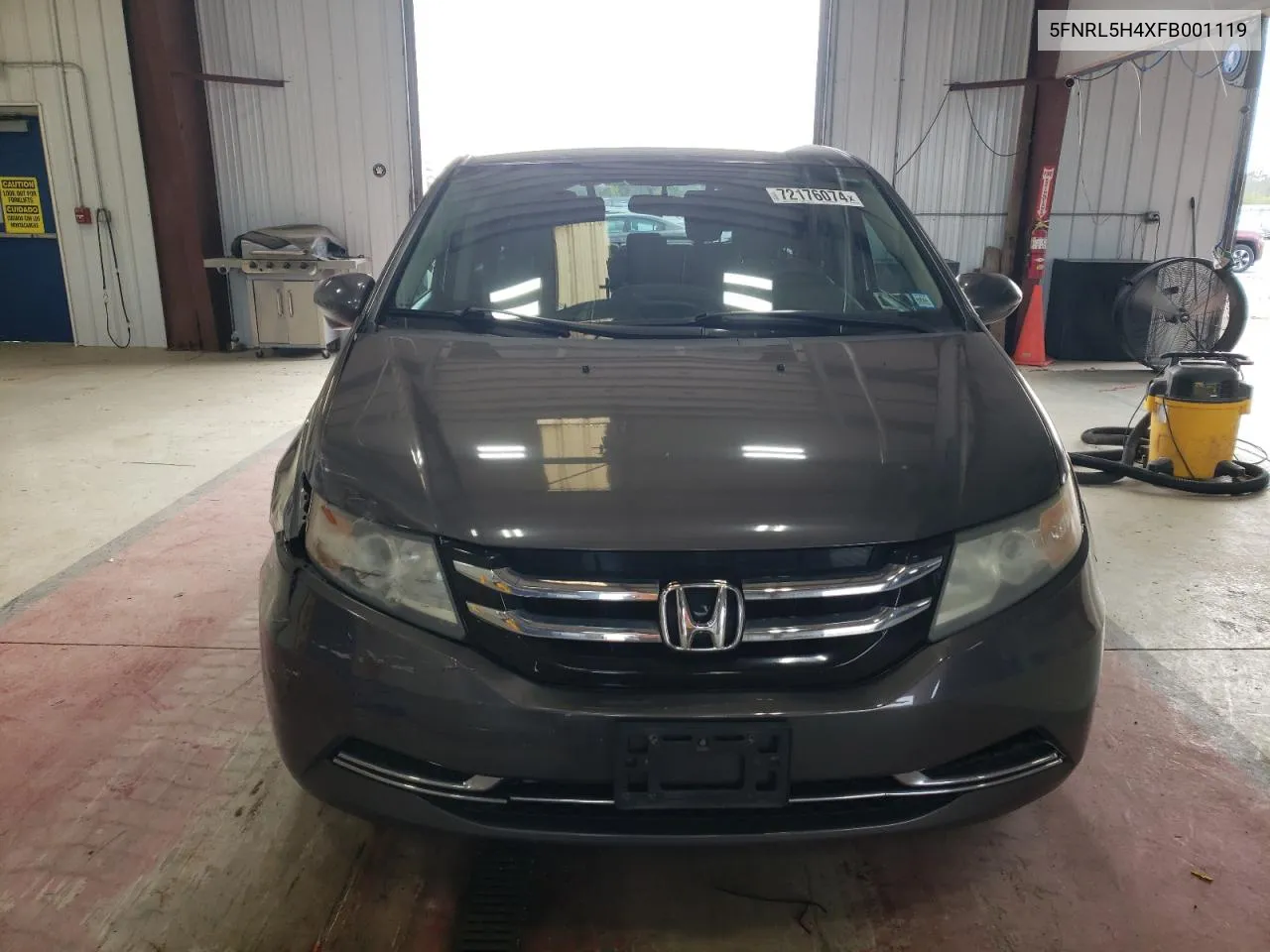 2015 Honda Odyssey Ex VIN: 5FNRL5H4XFB001119 Lot: 72176074