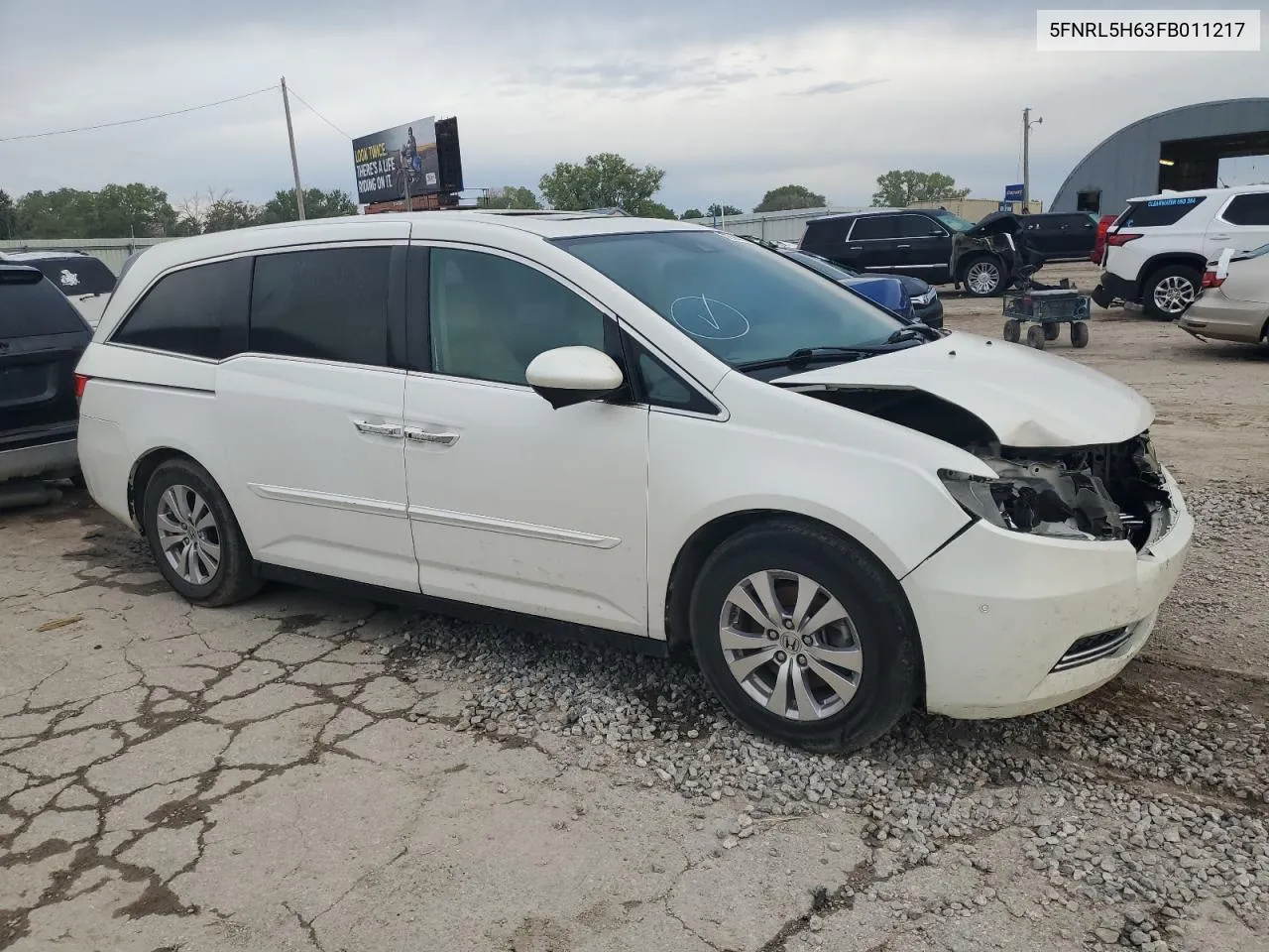 2015 Honda Odyssey Exl VIN: 5FNRL5H63FB011217 Lot: 72793714