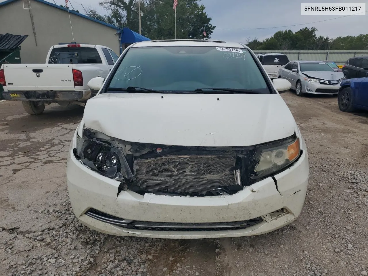 2015 Honda Odyssey Exl VIN: 5FNRL5H63FB011217 Lot: 72793714